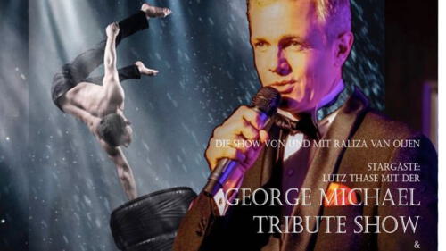 Lutz Thase auf dem Coverbild für seine George Micheal Tribute-Show
